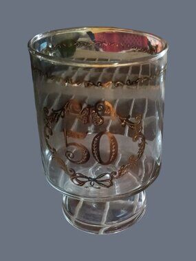 50th Anniversary Decorative Glass Goblet